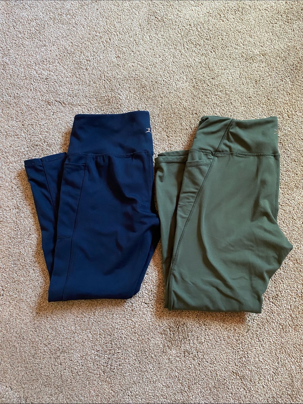 Danskin Active Leggings - Navy and Olive
